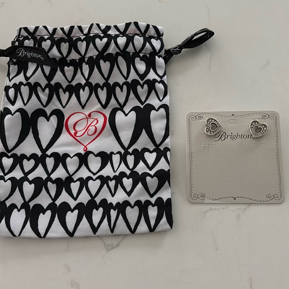 Brighton enchanting heart post back earrings brand new
